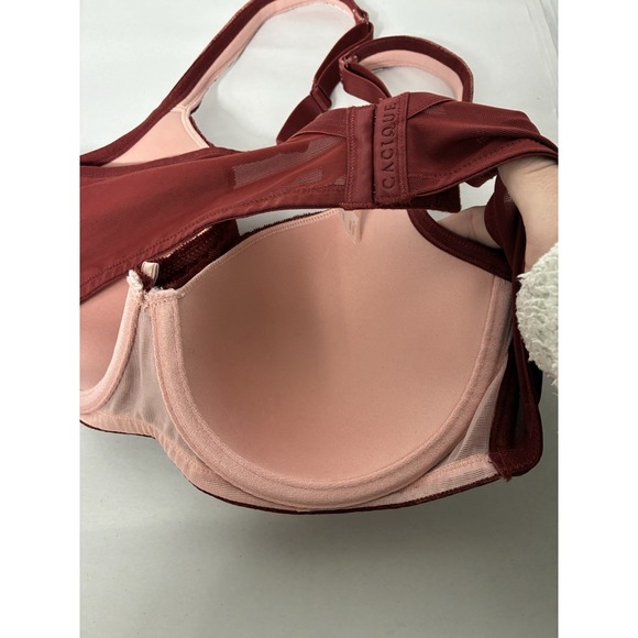 cacique bra 40C Red Lace Ajustable Straps‎ Paddad Underwire - Picture 5 of 6